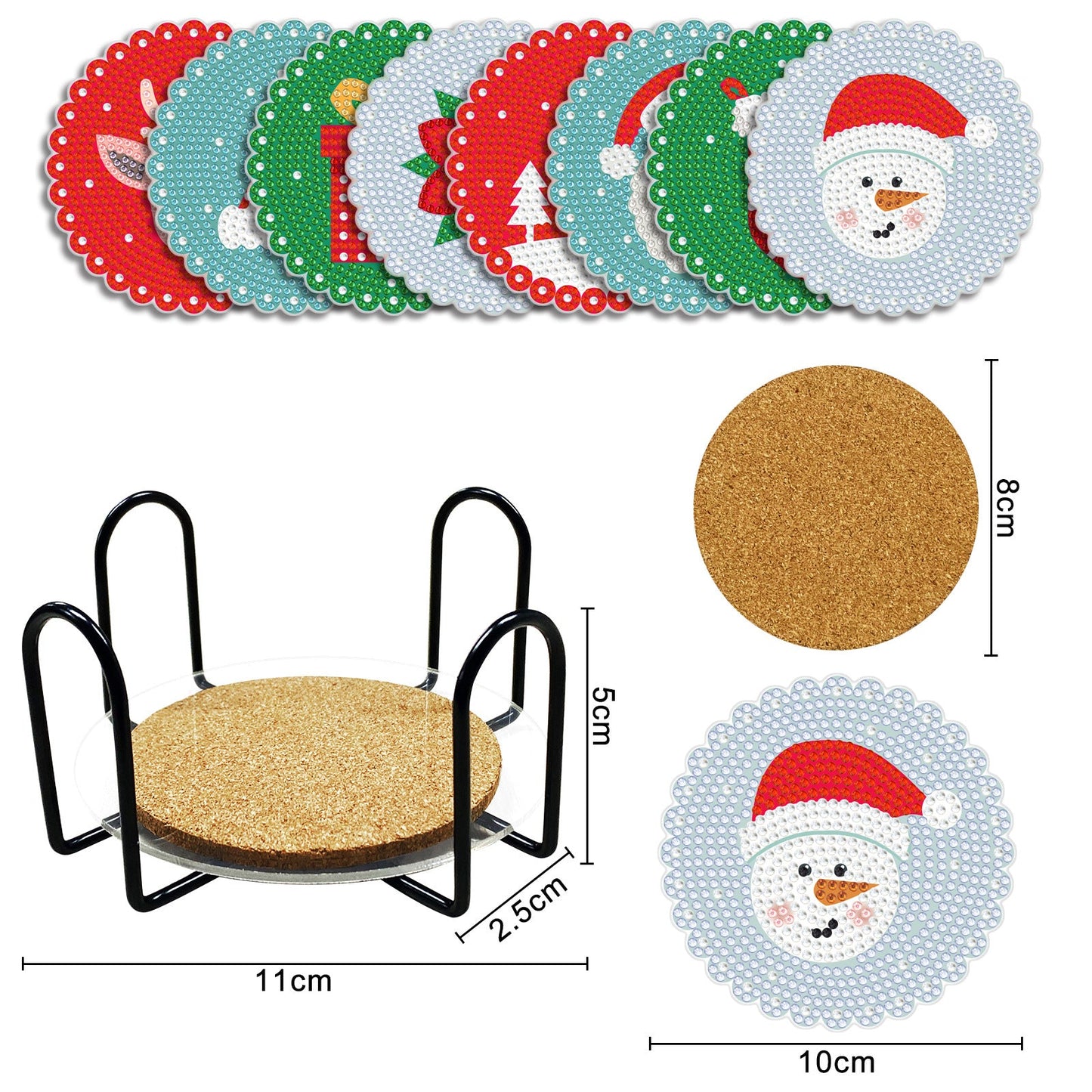 Christmas Diamond Painting Table Coasters