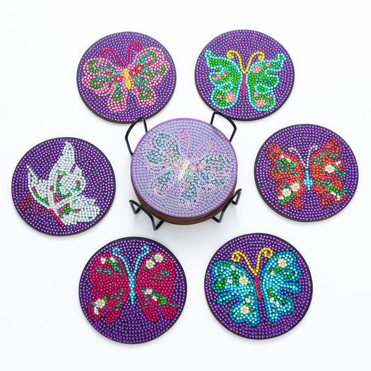 Diamond Painting Coasters Butterfly Design