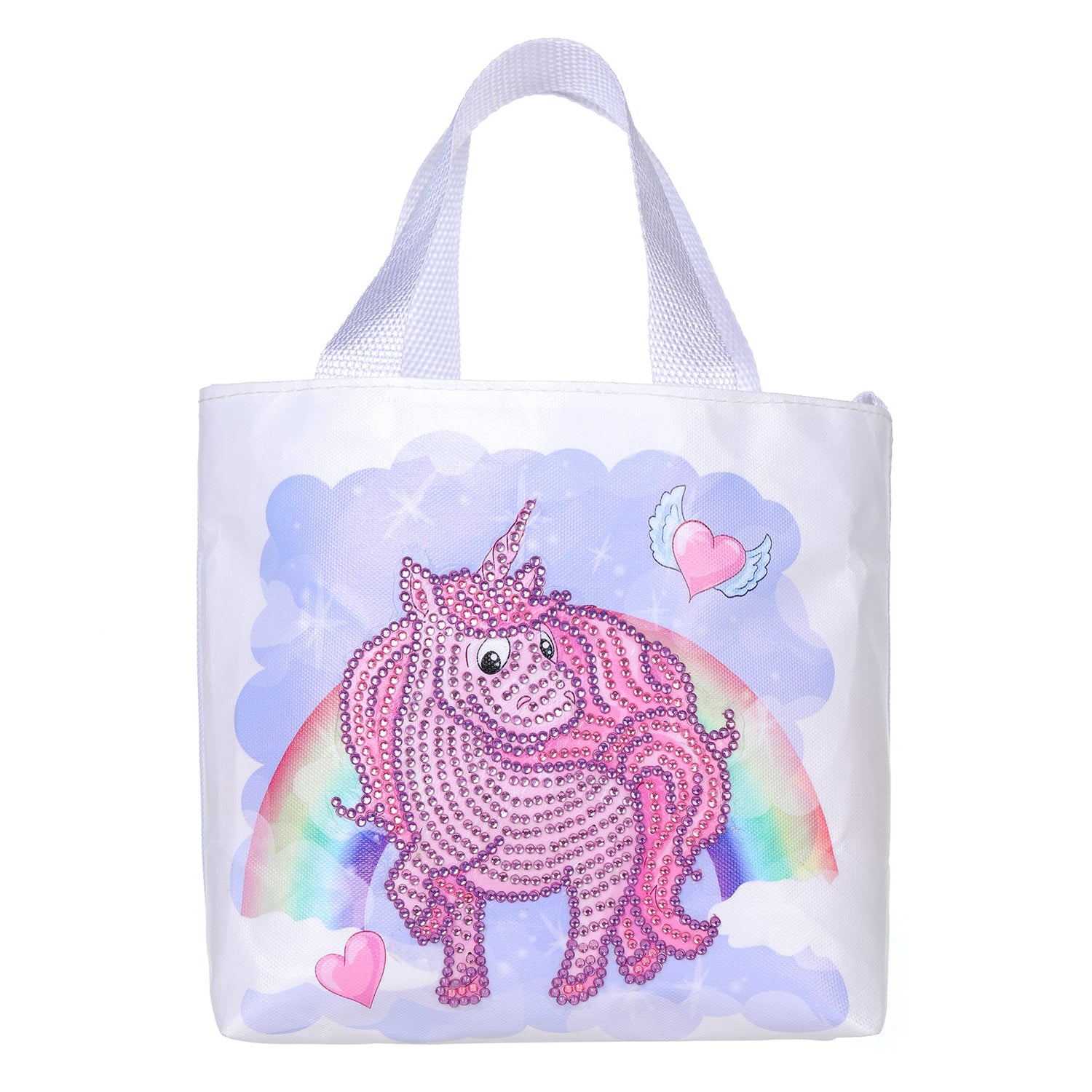 Pink Unicorn Diamond Painting Tote Bag