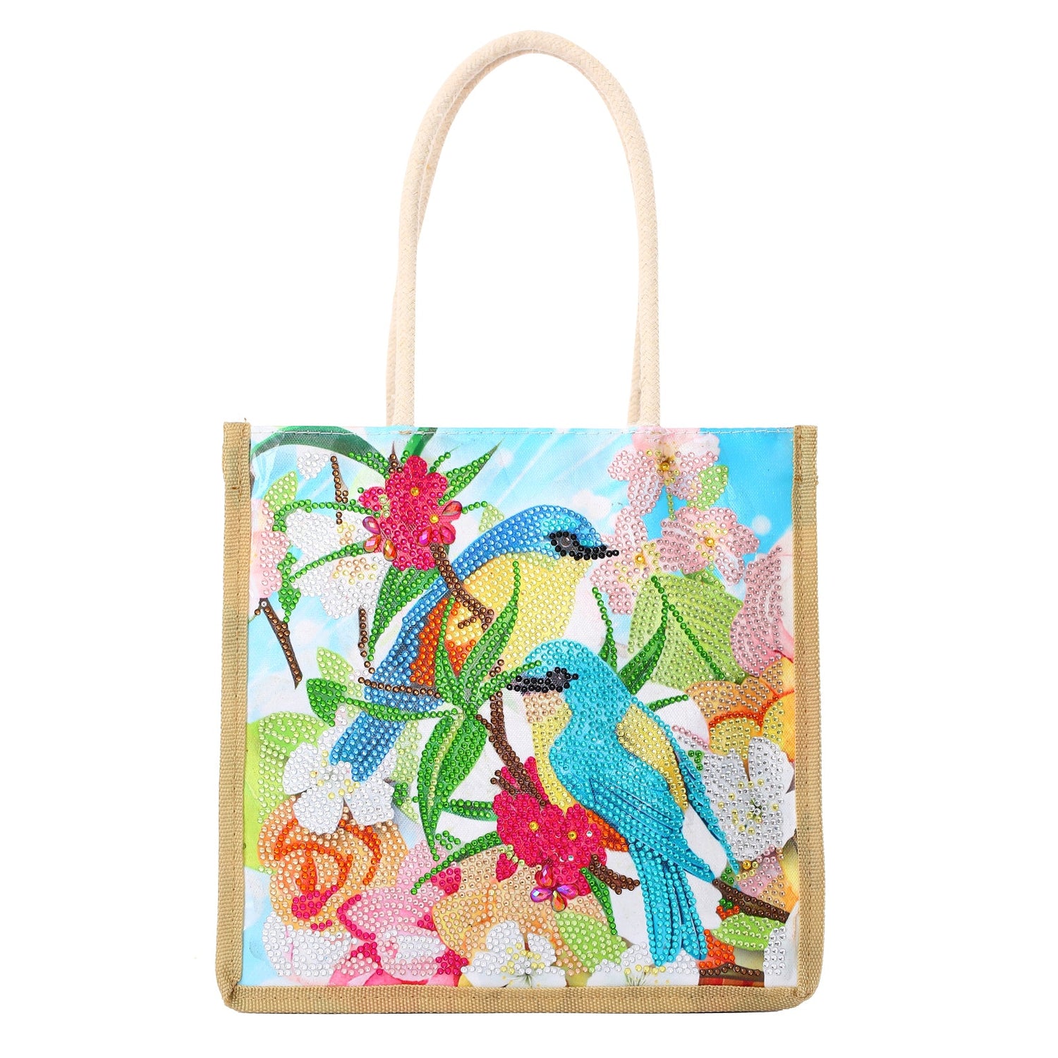 Beautiful Birds - Diamond Painting Shopping Bag