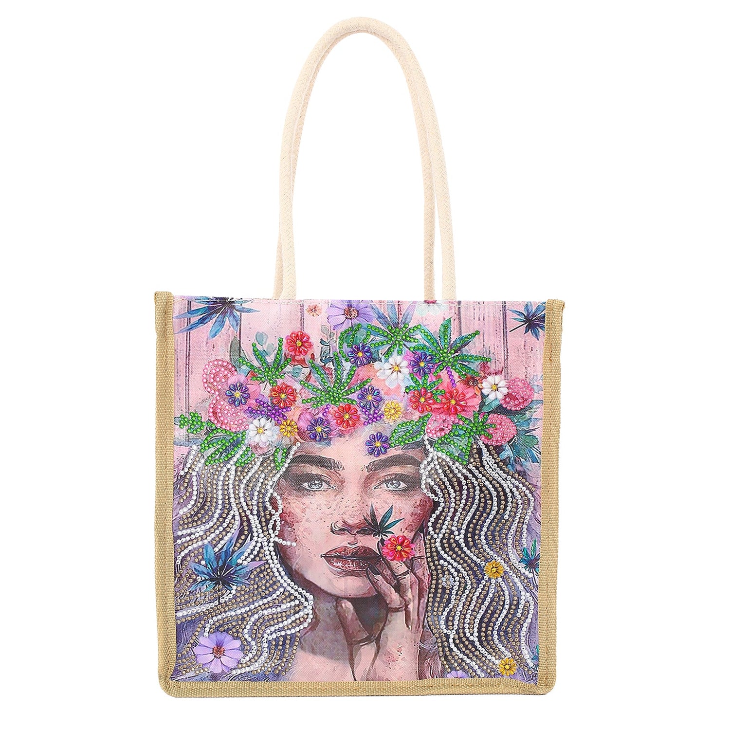 Beautiful Lady - Diamond Painting Shopping Bag