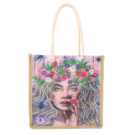 Beautiful Lady - Diamond Painting Shopping Bag