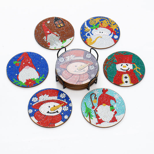 Snowman Diamond Painting Table Coasters