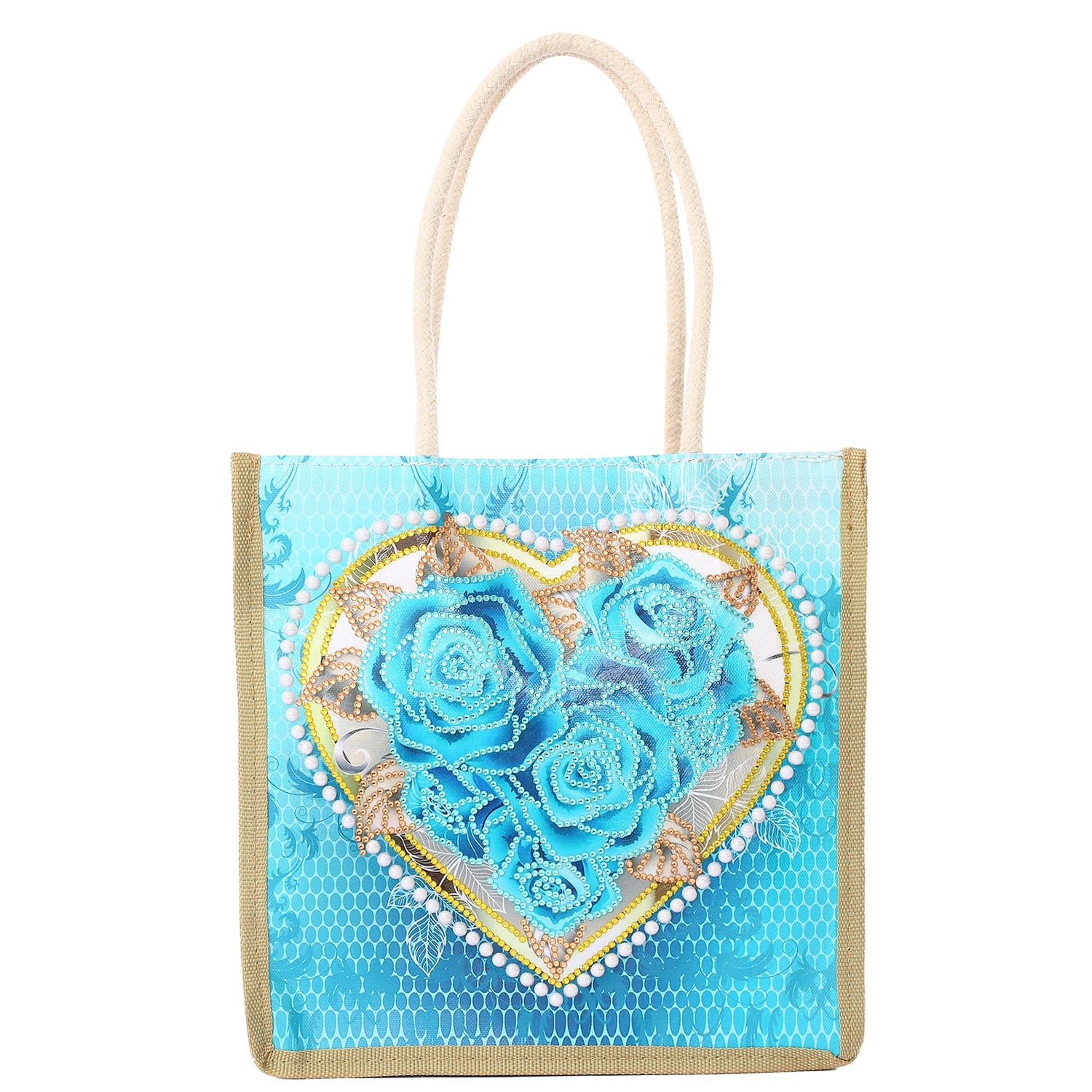 Flower Heart - Diamond Painting Shopping Bag
