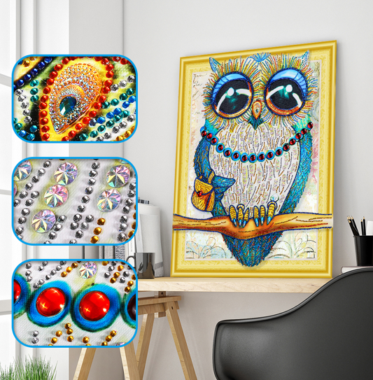 Blue Owl  - Special Diamond Painting
