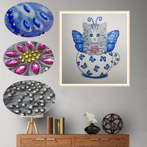Blue little cat - Special Diamond Painting