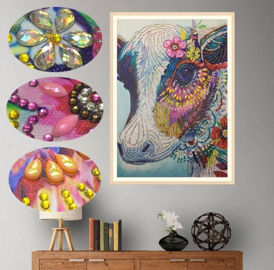 Colorful Cow - Special Shape Diamond