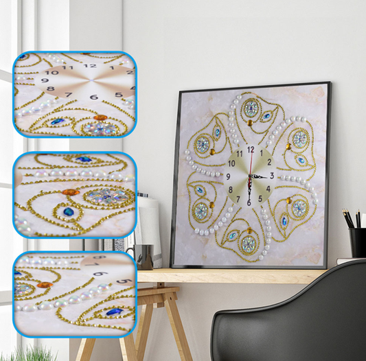 Special Shape Diamond Clock Painting