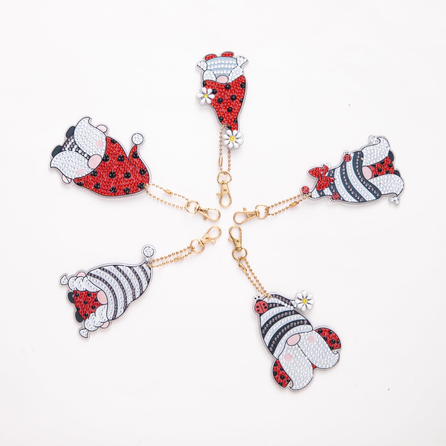 Ladybug Gnome - Diamond Painting Keychains