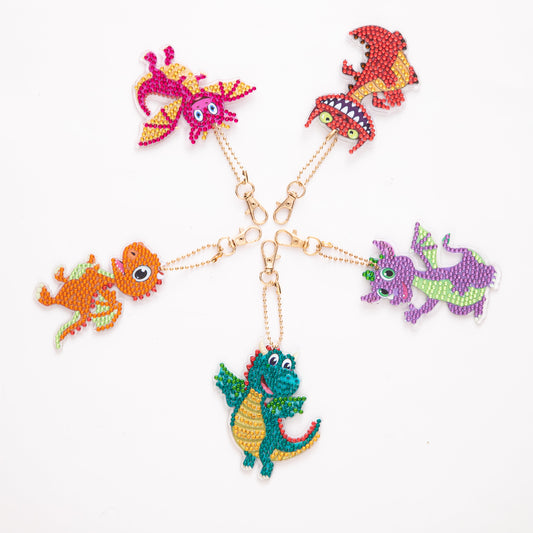 Baby Dragons - Diamond Painting Keychains