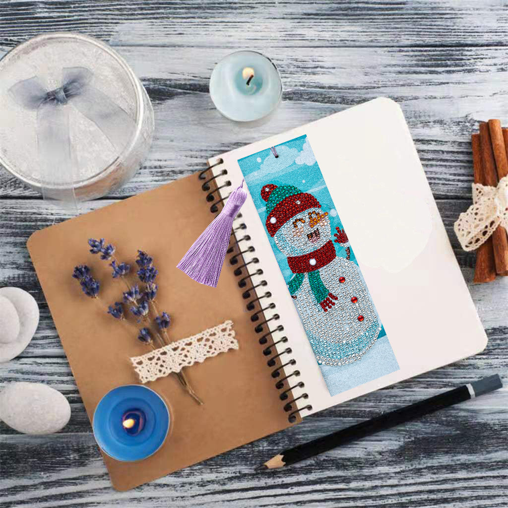 Snowman Diamond Painting Bookmark