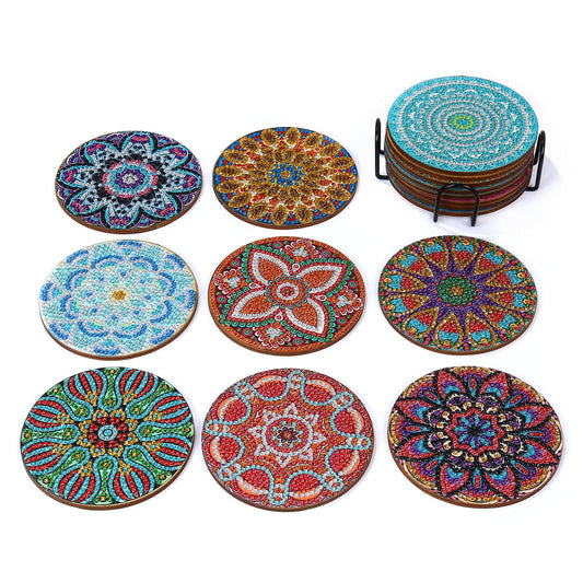 Diamond Painting Coasters Set in Mandala Style