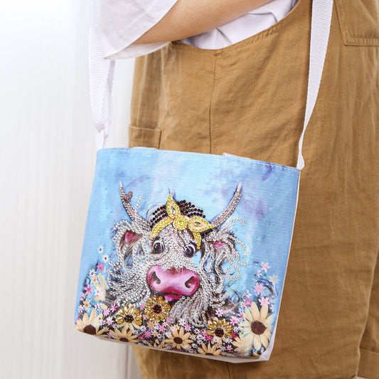 Pretty Cow DIY Diamond Painting Tote Bag