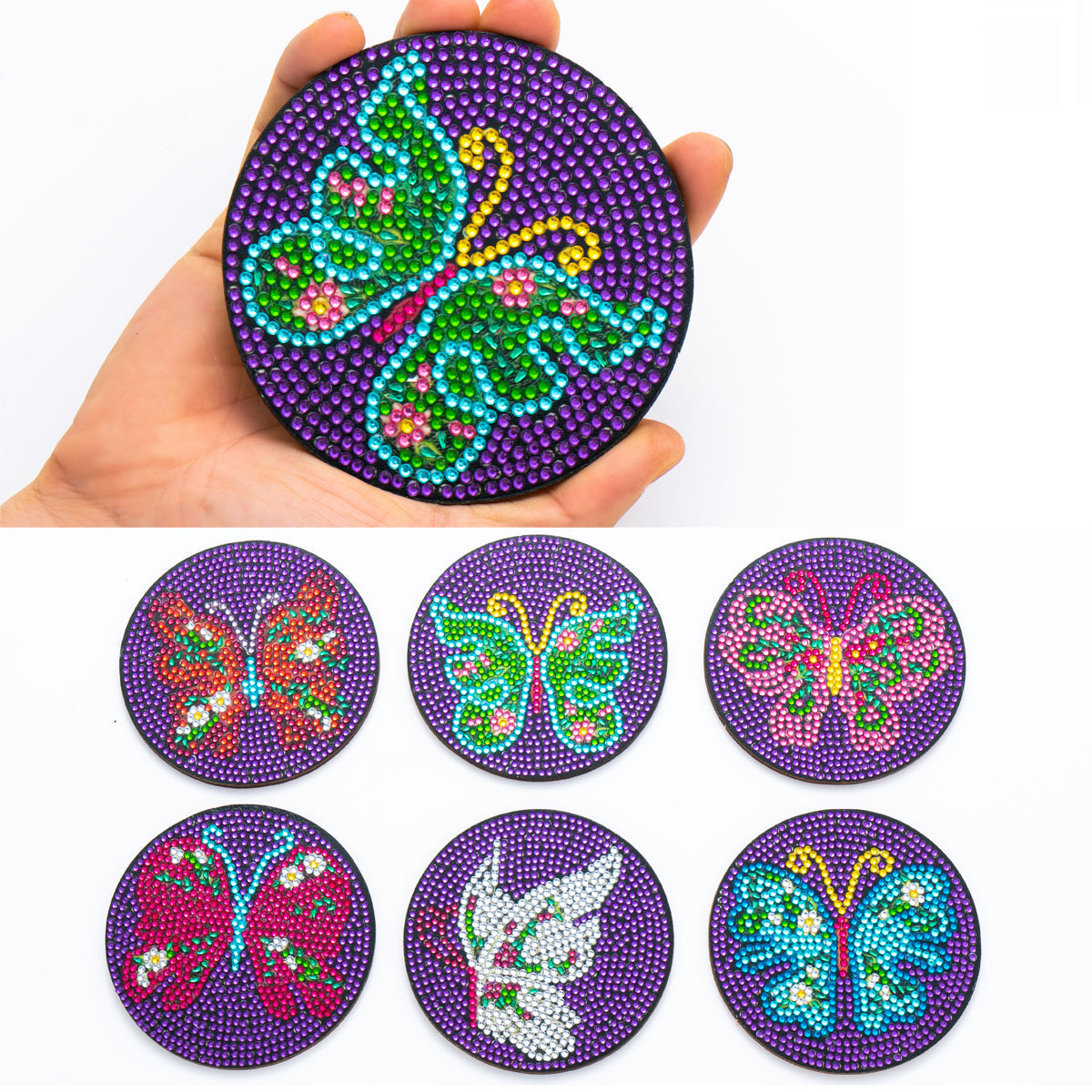 Diamond Painting Coasters Butterfly Design