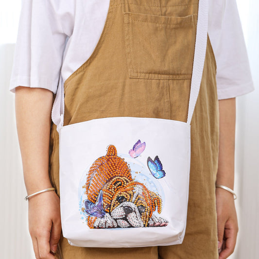 Little Puppy Diamond Painting Tote Bag