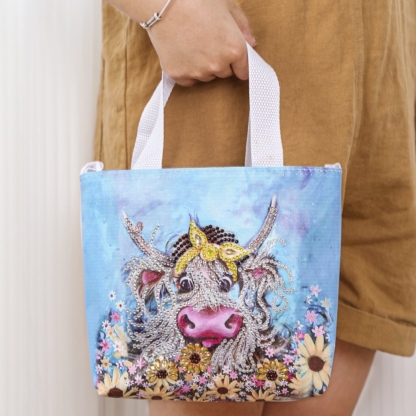 Pretty Cow DIY Diamond Painting Tote Bag