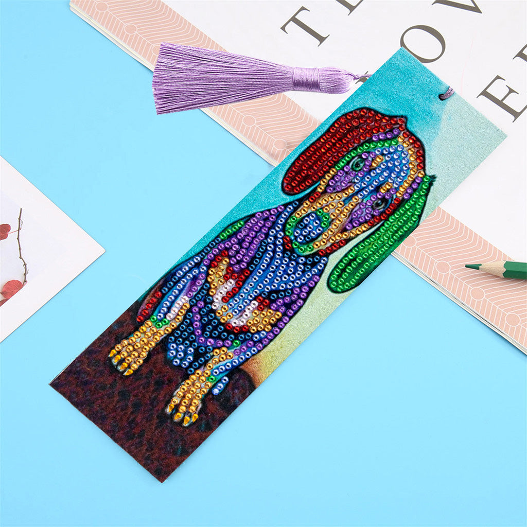 Colourful Dog Diamond Art Bookmark – Paint by Diamonds