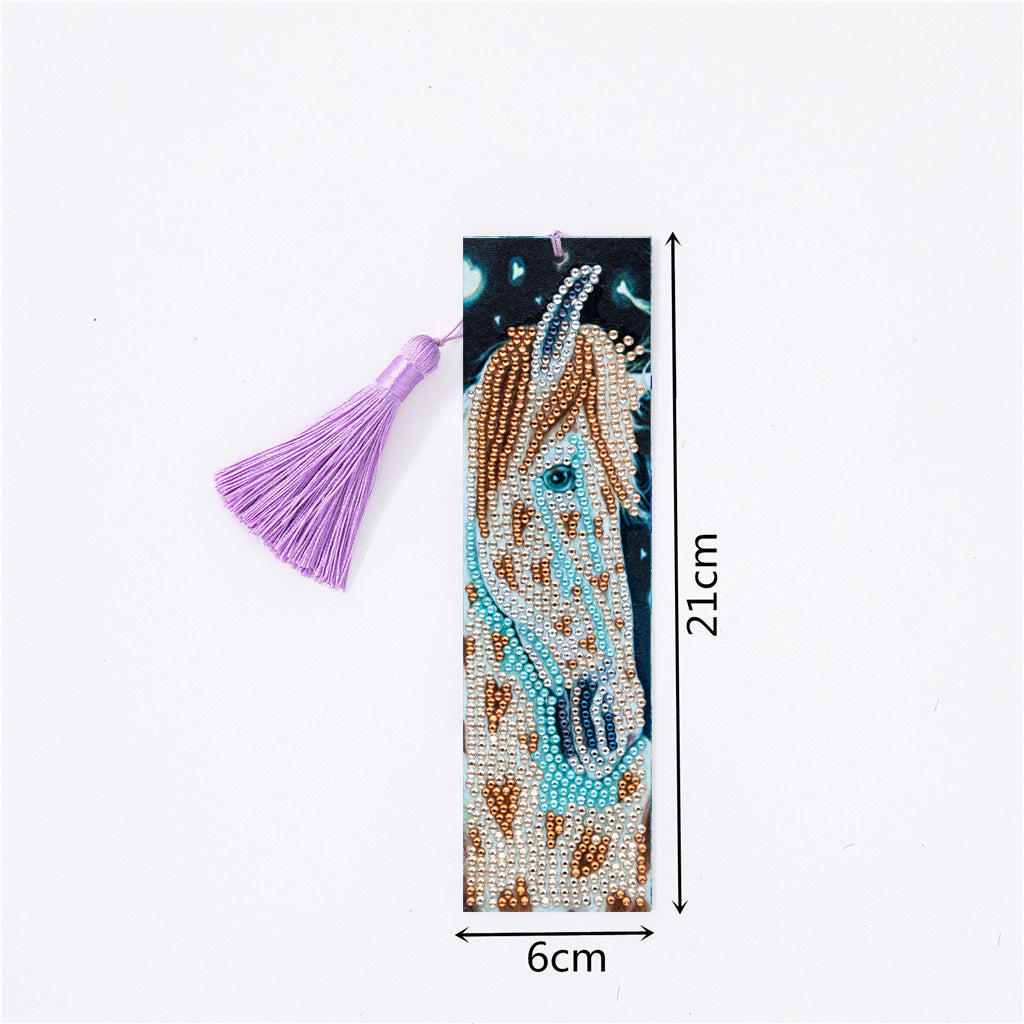 Purple Flower Bookmark Diamond Painting Kit - 2 Pieces 5D DIY Diamond  Paintin