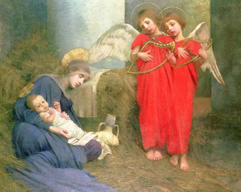 Angels Entertaining the Holy Child Diamond Painting