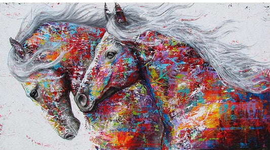 Beige Draft Horse - Diamond Painting 