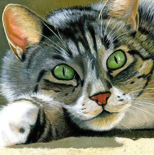 Beautiful Cat with Green Eyes Diamond Painting