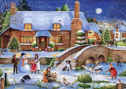 Christmas Village Paint by Diamonds