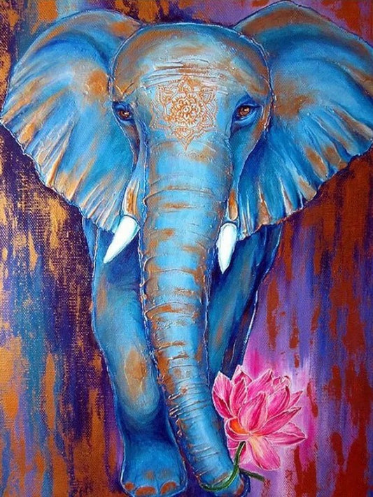 Blue Elephant Diamond Painting Kit