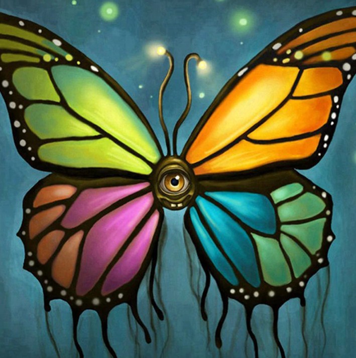 Bright Colored Butterfly Diamond Painting