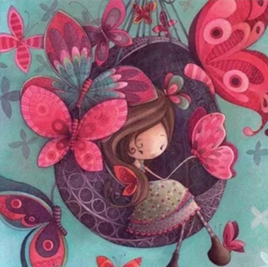 Butterflies & Little Fairy Paint by Diamonds