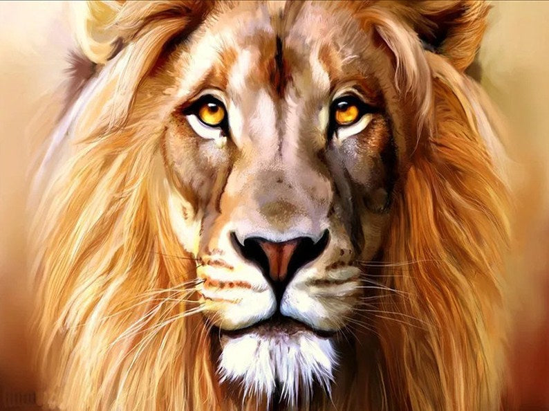 Captivating Lion Diamond Painting Kit