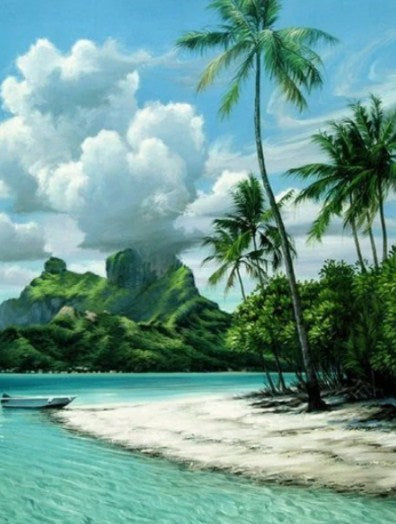 Caribbean Island Paint by Diamonds