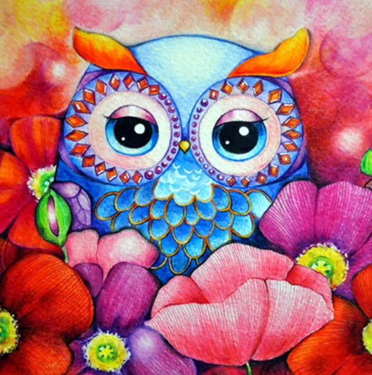 Cute Owl Diamond Stickers – Diamond Painting Bliss
