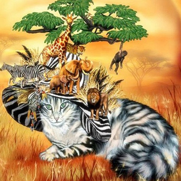 Safari Cat Diamond Painting