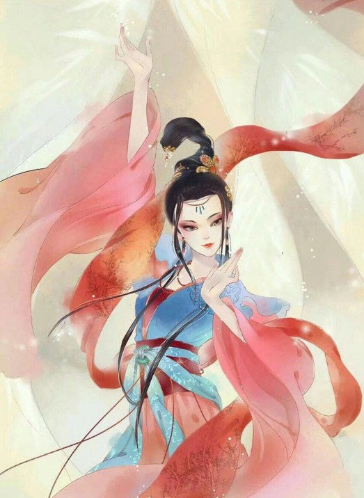 Chinese Dance Art Paint by Diamonds
