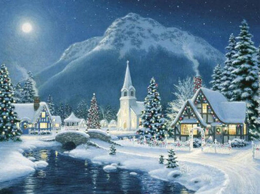 Christmas Village Diamond Painting Kit