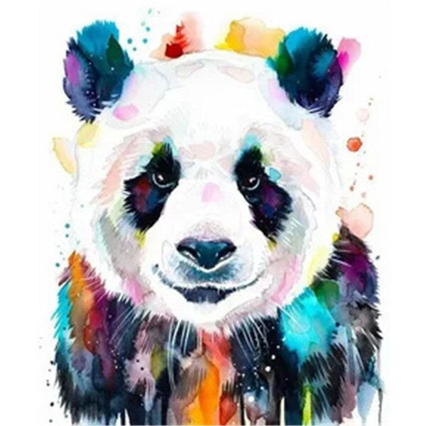 Colorful panda DIY diamond painting kit