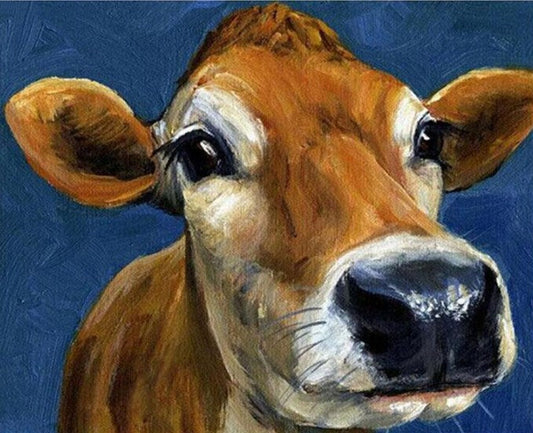 Cow Face Close up Paint by Diamonds