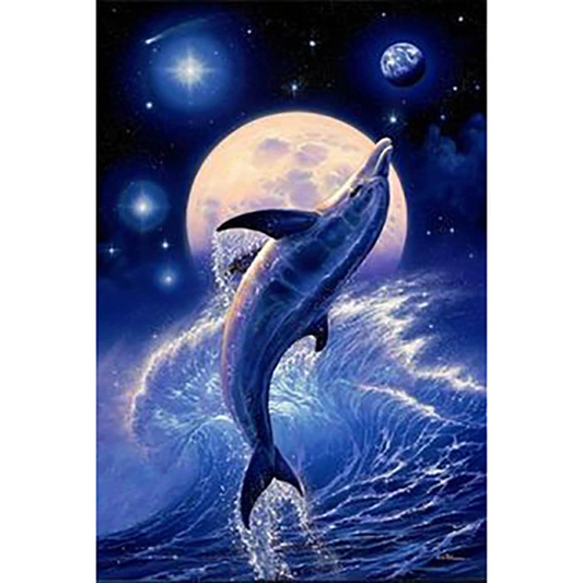 Cute dolphin diamond painting kit by All Diamond Painting