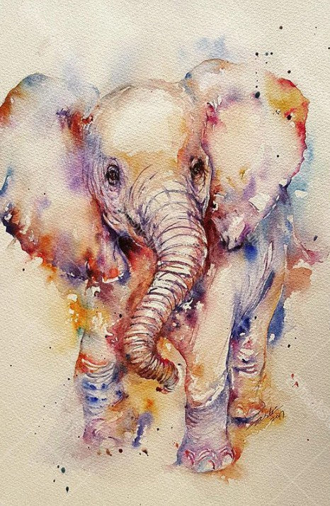Baby Elephant Paint by Diamonds