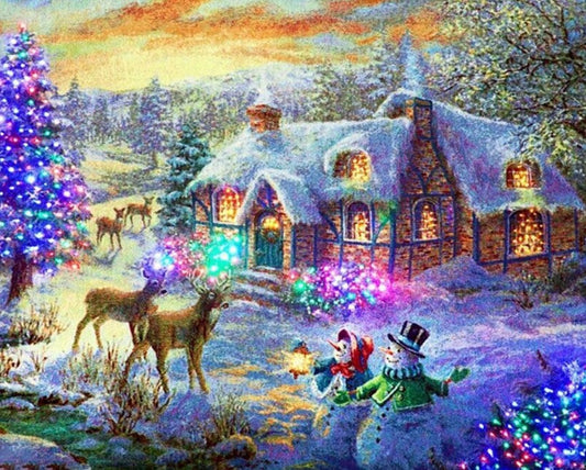 Deer on Christmas Diamond Painting Kit
