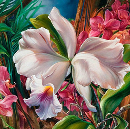 Dreamy Flower Paint by Diamonds