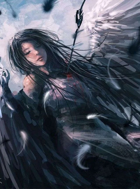 Dying Anime Angel Diamond Painting Kit