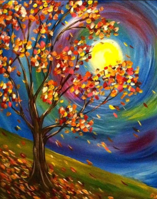 Fall Moon Diamond Painting Kit