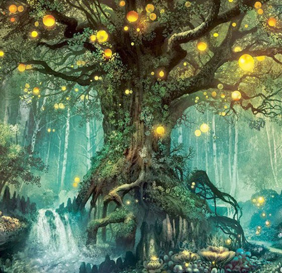 Fantasy Tree of Light Paint by Diamonds