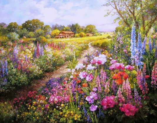 Field of Colorful Flowers Diamond Painting