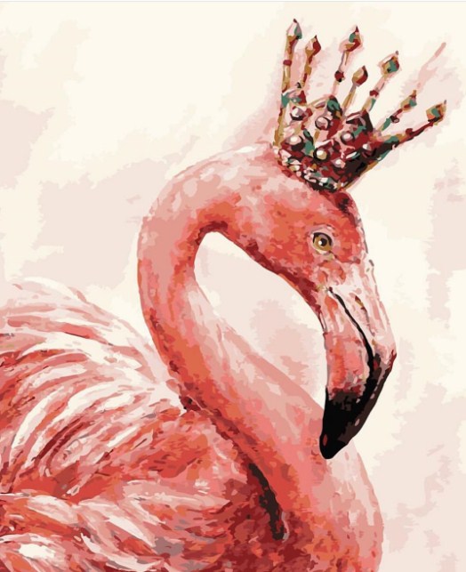 Flamingo King Paint by Diamonds