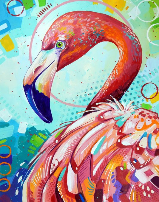 Flamingo on a Sunny Day