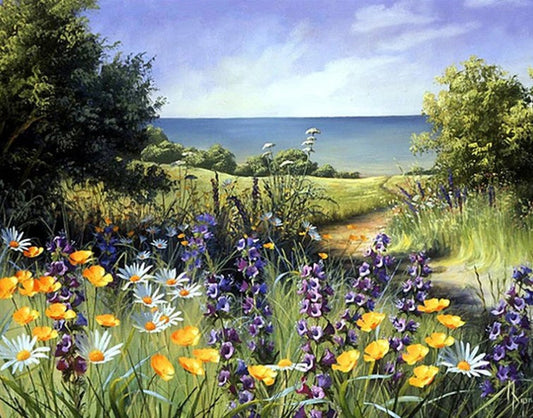 Flower Meadows Paint by Diamonds