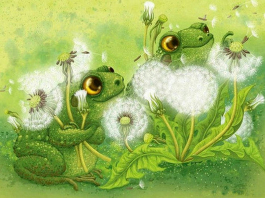 Frogs & Dandelions Paint by Diamonds