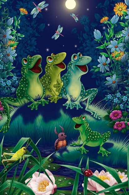 Frogs Paint by Diamonds